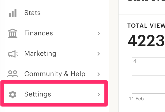 Etsy shop manager settings option